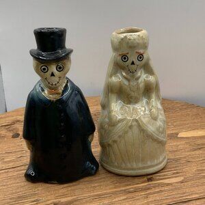 Yankee Candle Halloween Boney Bunch 2010 Skelton Bride & Groom Mini Diffuser Set